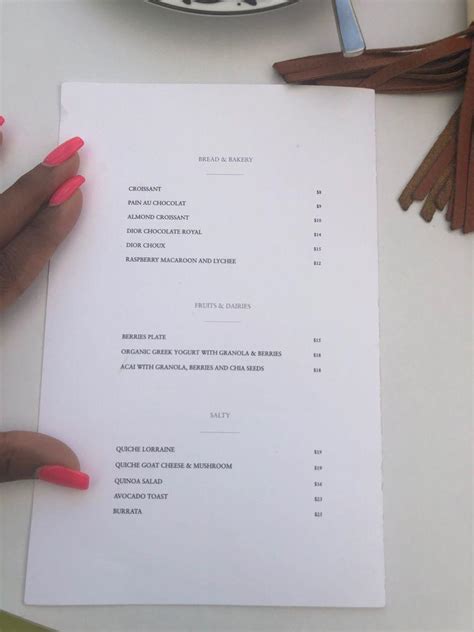 dior coffee miami menu|Dior cafe Miami reservation.